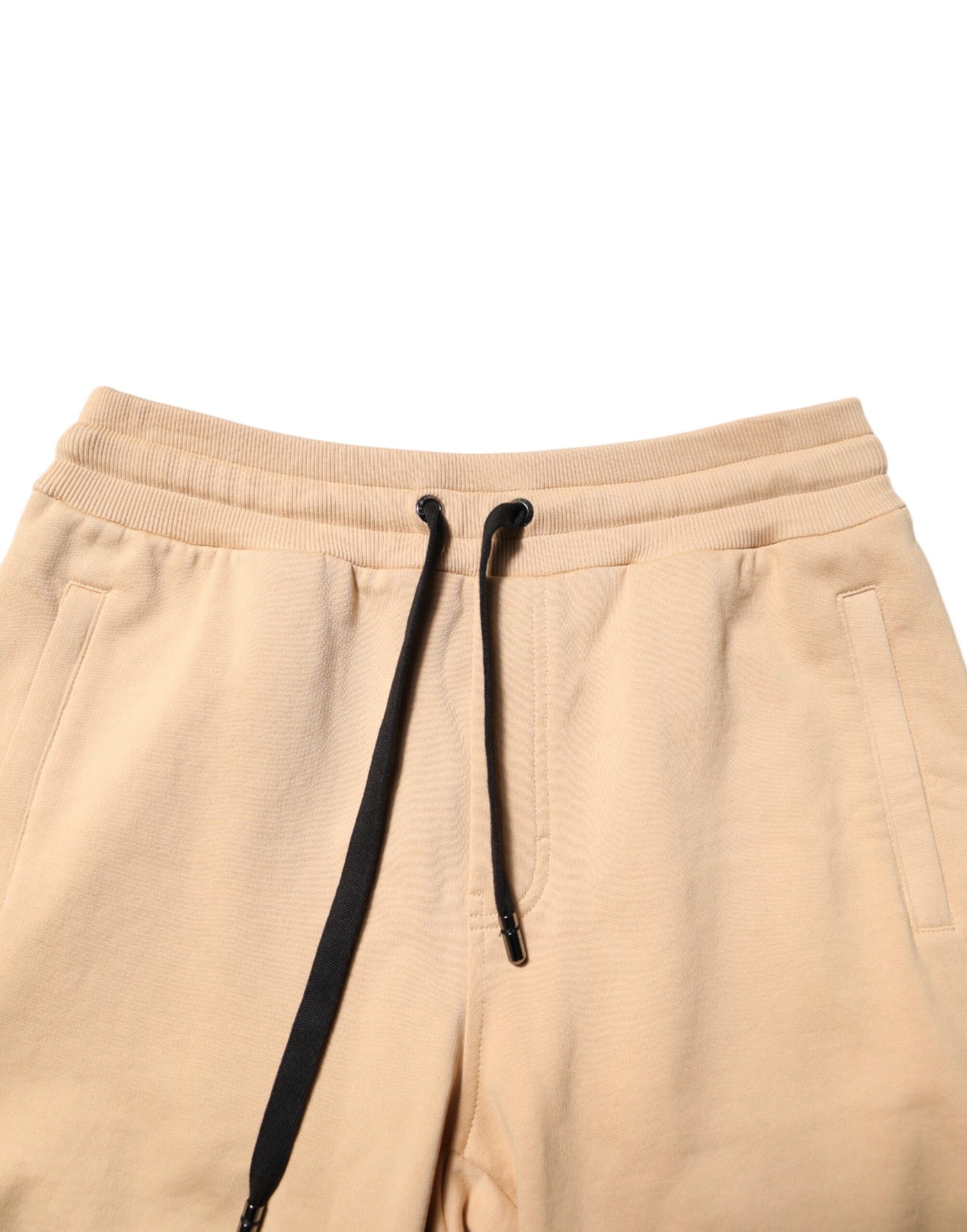 Dolce & Gabbana Yellow Cotton Men Bermuda Sweatshorts