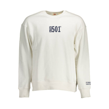 Levi's White Cotton Sweater - Timeless Comfort and Style