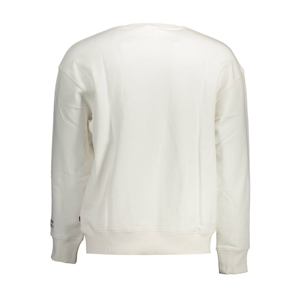 Levi's White Cotton Sweater - Timeless Comfort and Style