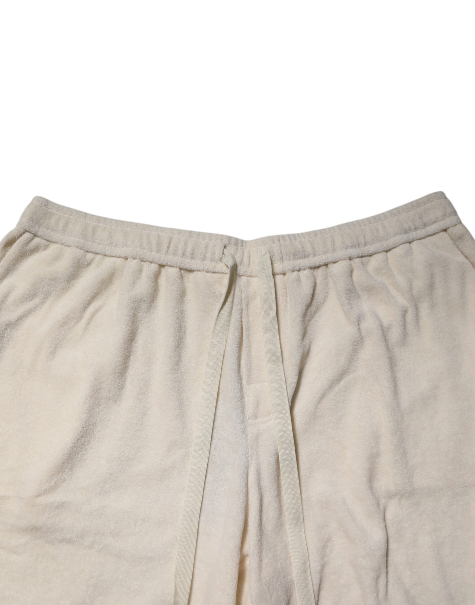 Dolce & Gabbana Ivory Cotton Men Bermuda Sweatshorts