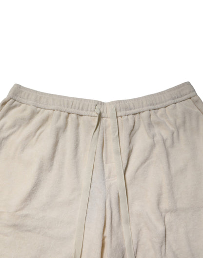 Dolce & Gabbana Ivory Cotton Men Bermuda Sweatshorts