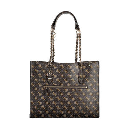 Guess Jeans Brown Handbag – Faux Leather, Chic Design