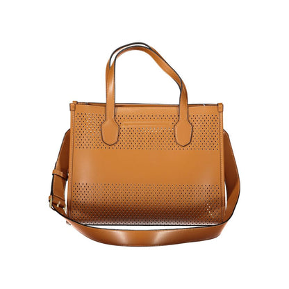 Guess Jeans Brown Handbag – Faux Leather, Versatile Design