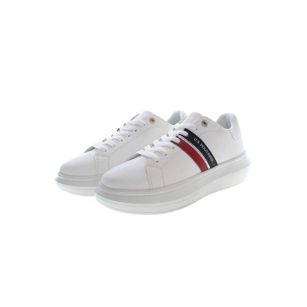 U.S. POLO ASSN. White Polyester Sneakers for Ultimate Comfort