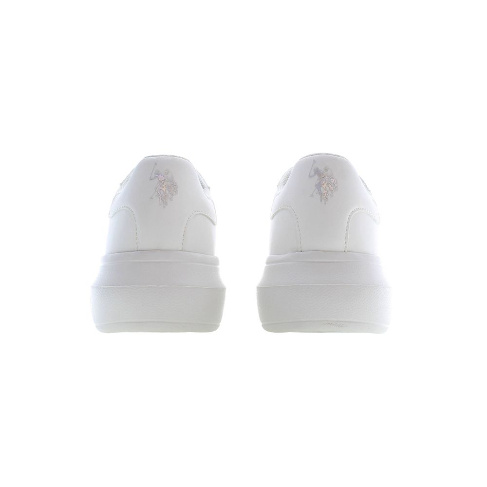 U.S. POLO ASSN. White Polyester Sneakers for Ultimate Comfort