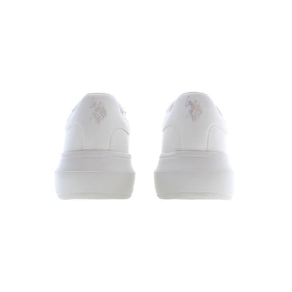 U.S. POLO ASSN. White Polyester Sneakers for Ultimate Comfort