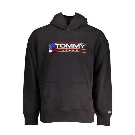 Tommy Hilfiger Black Cotton Hoodie Sweatshirt