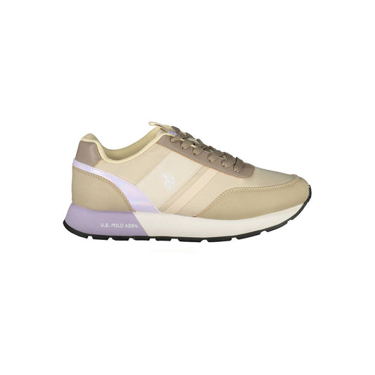 U.S. POLO ASSN. Beige Nylon Sneaker: Stylish Sports Footwear for Every Occasion
