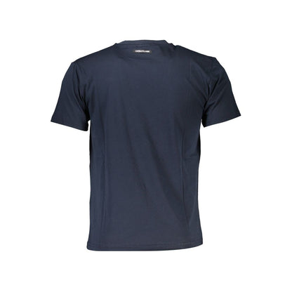 Cavalli Class Blue Cotton T-Shirt: Bold Statement for Everyday Style