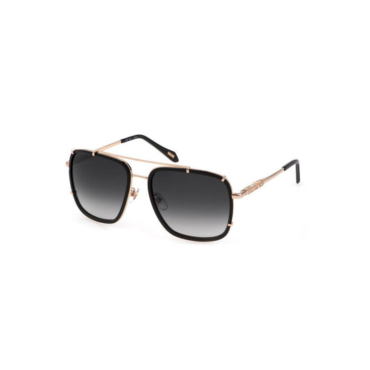 Just Cavalli Black Metal Sunglasses: Bold Elegance