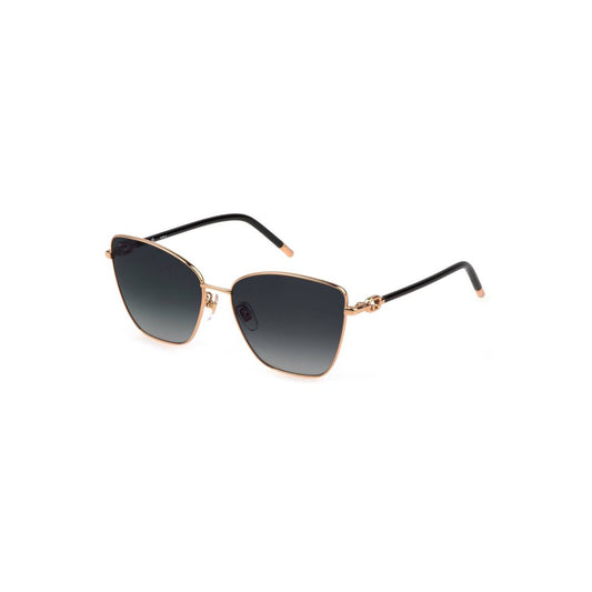 Furla Women’s Sunglasses – Gold Metal Frame with Smoked Lenses
