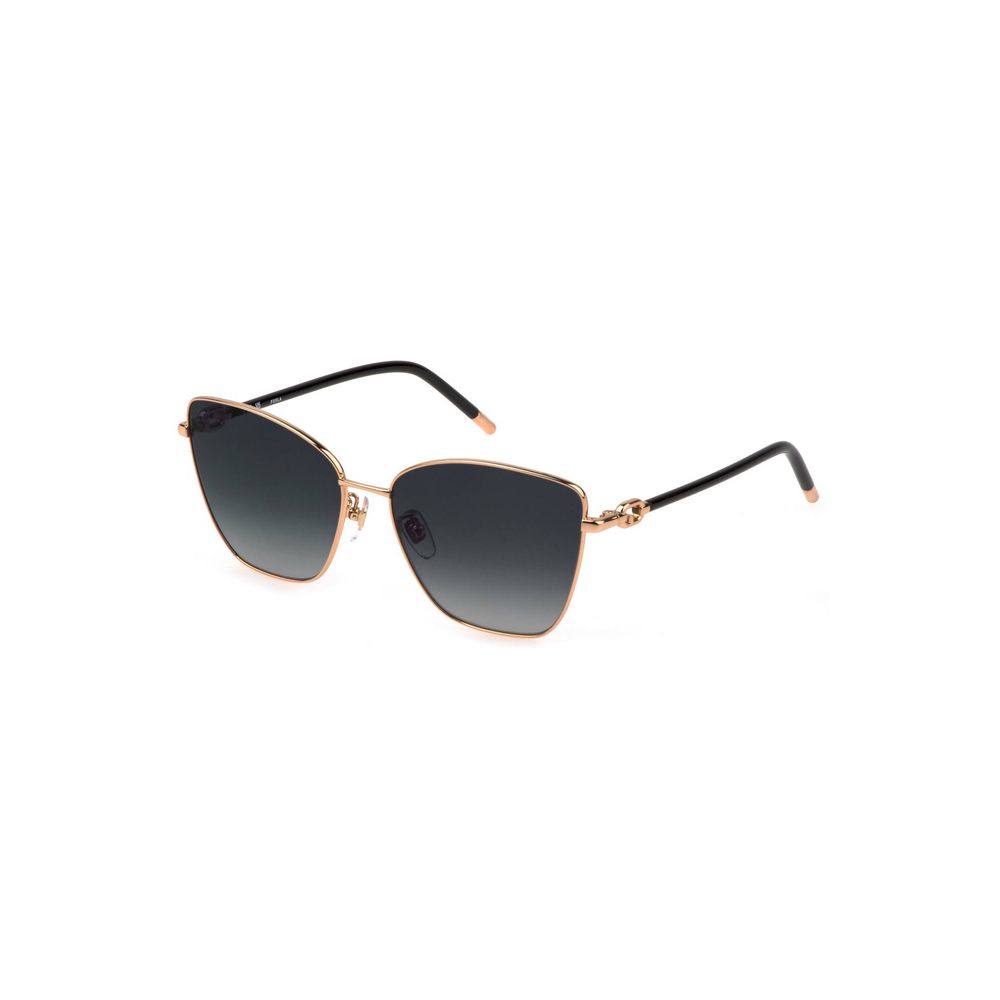 Furla Women’s Sunglasses – Gold Metal Frame with Smoked Lenses