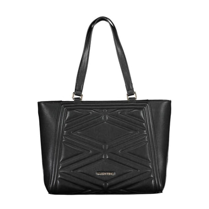 Mario Valentino Black Leather Effect Handbag with Contrasting Details