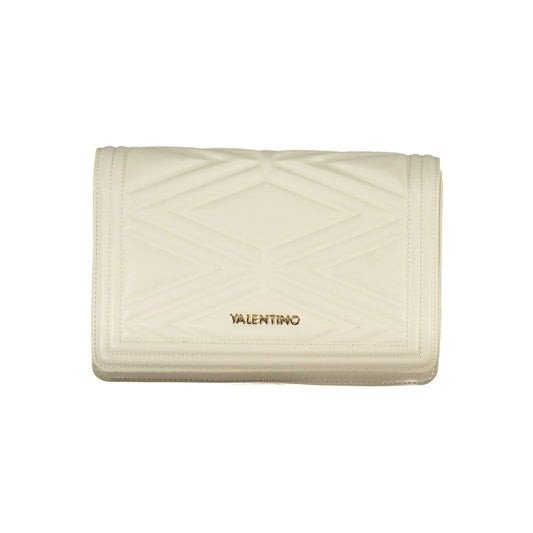 Mario Valentino Beige Faux Leather Handbag with Adjustable Strap
