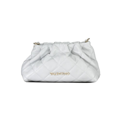 Mario Valentino Gray Leather Effect Handbag with Elegant Detailing