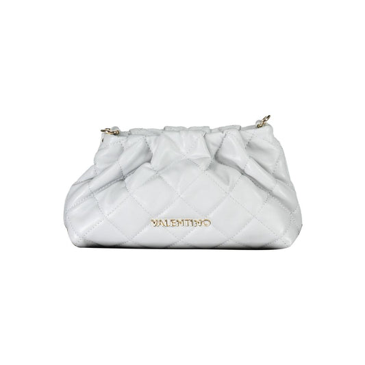 Mario Valentino Gray Leather Effect Handbag with Elegant Detailing