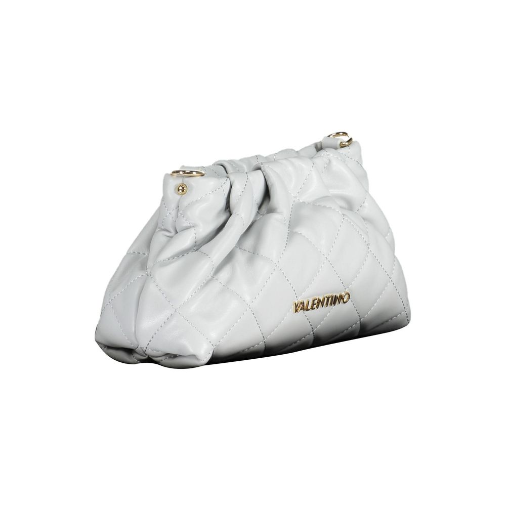 Mario Valentino Gray Leather Effect Handbag with Elegant Detailing