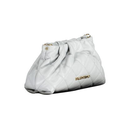 Mario Valentino Gray Leather Effect Handbag with Elegant Detailing
