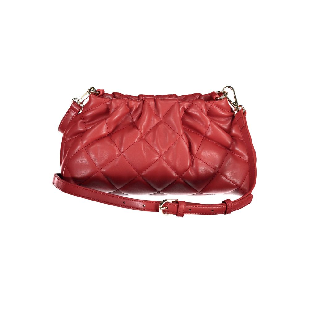 Mario Valentino Red Leather-effect Handbag with Removable Strap
