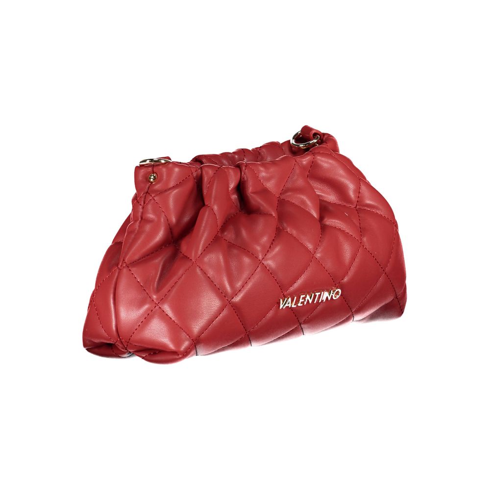 Mario Valentino Red Leather-effect Handbag with Removable Strap