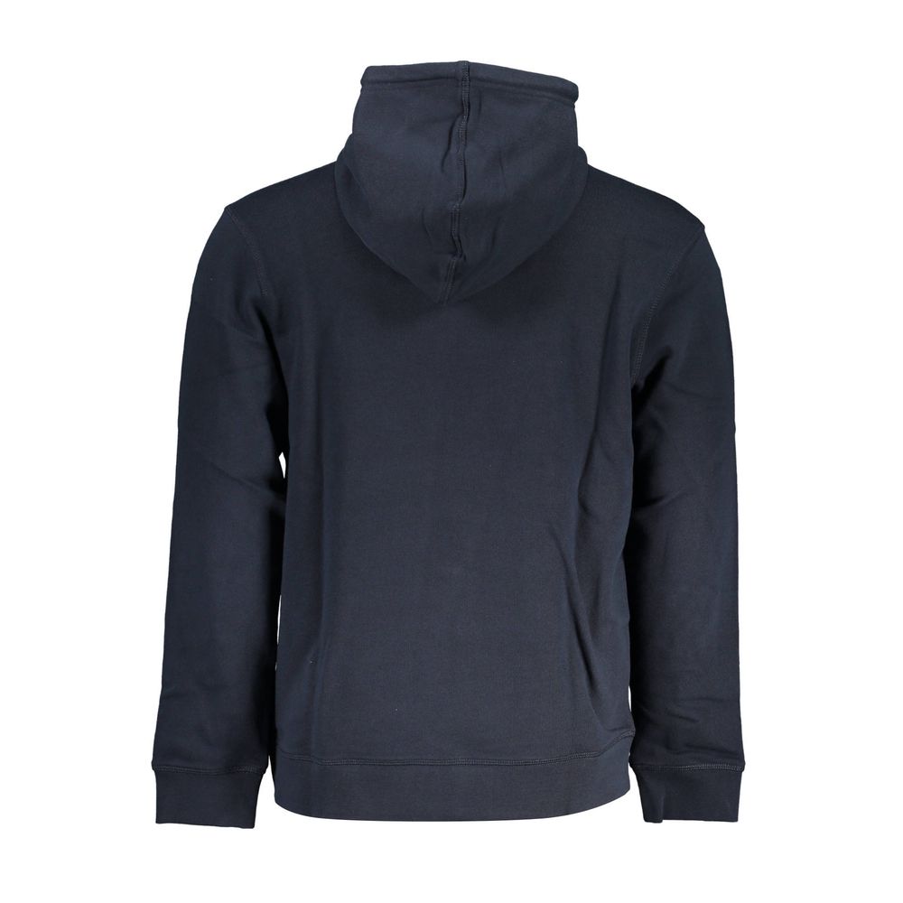 Hugo Boss Blue Cotton Sweater with Hood