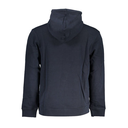 Hugo Boss Blue Cotton Sweater with Hood