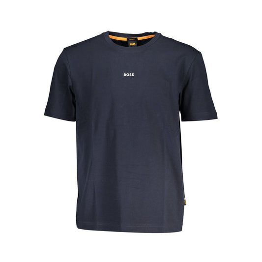 Hugo Boss Blue Cotton T-Shirt - Effortless Style