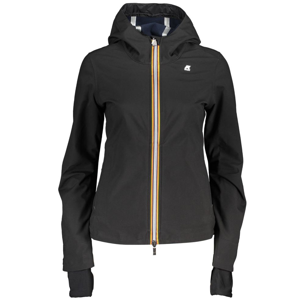 K-WAY Black Polyester Hooded Jacket