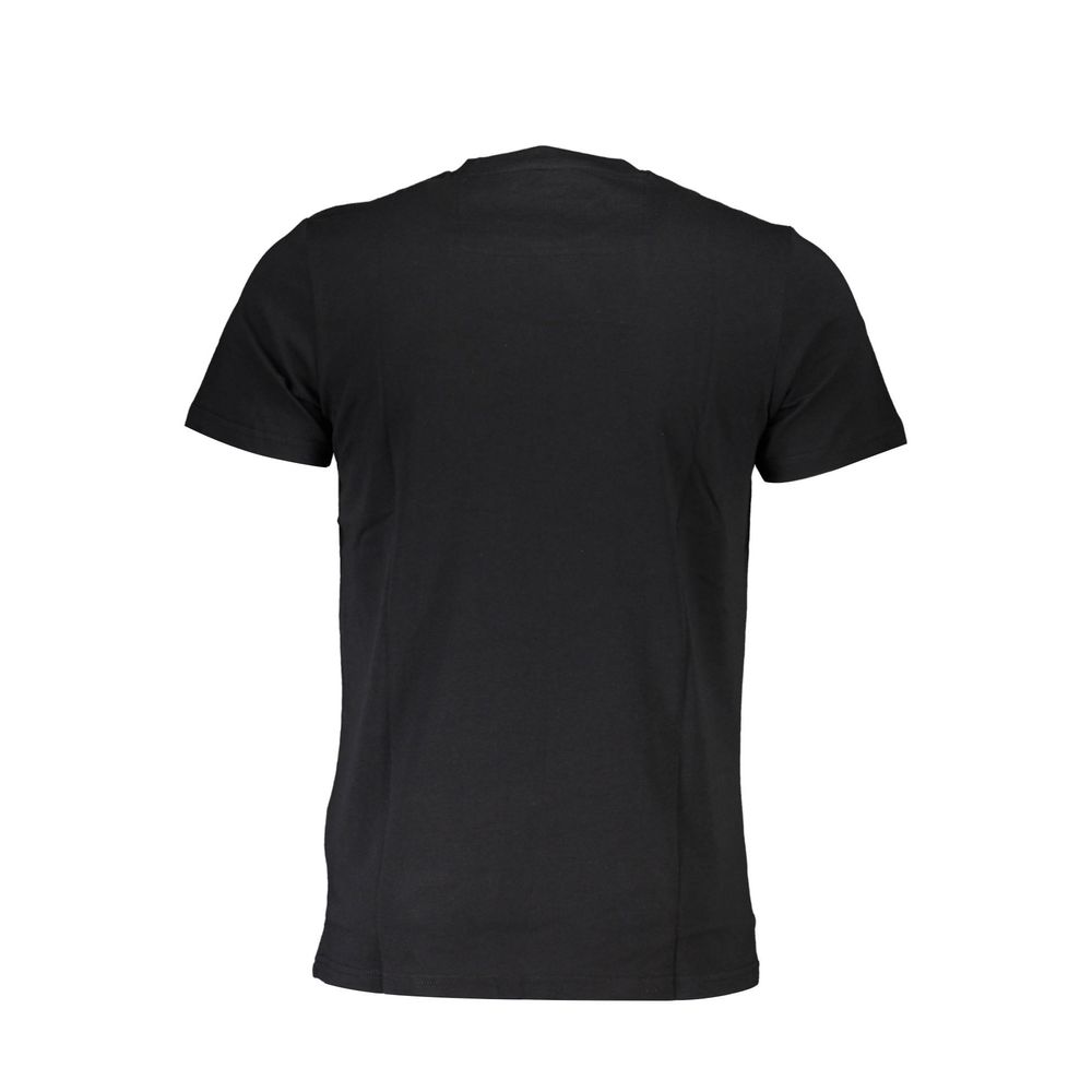 Cavalli Class Black Cotton T-Shirt: Bold Statement Tee