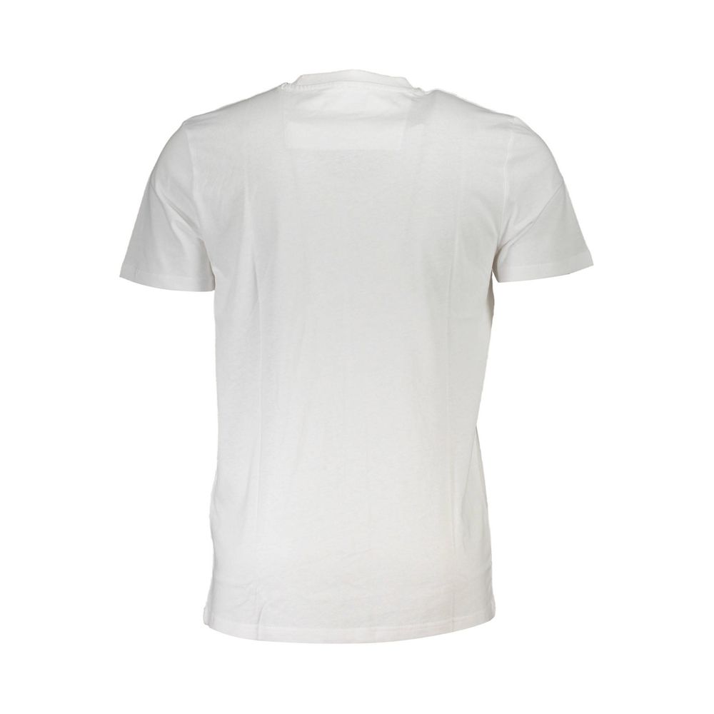 Cavalli Class Bold Print White Cotton T-Shirt
