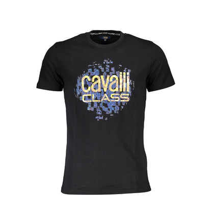 Cavalli Class Black Cotton T-Shirt