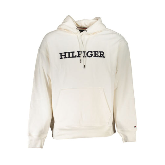 Tommy Hilfiger White Cotton Hoodie Sweatshirt