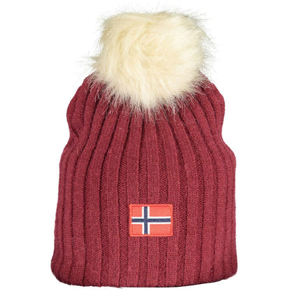 Norway 1963 Purple Polyester Hat with Fur Pompon