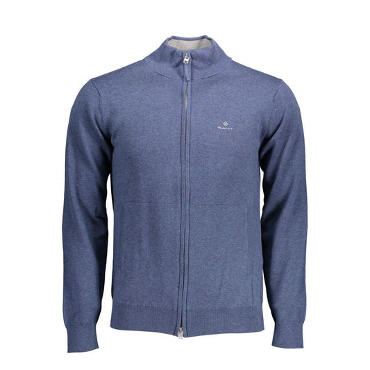 Gant Blue Cotton Sweater - Stylish Long Sleeve Cardigan