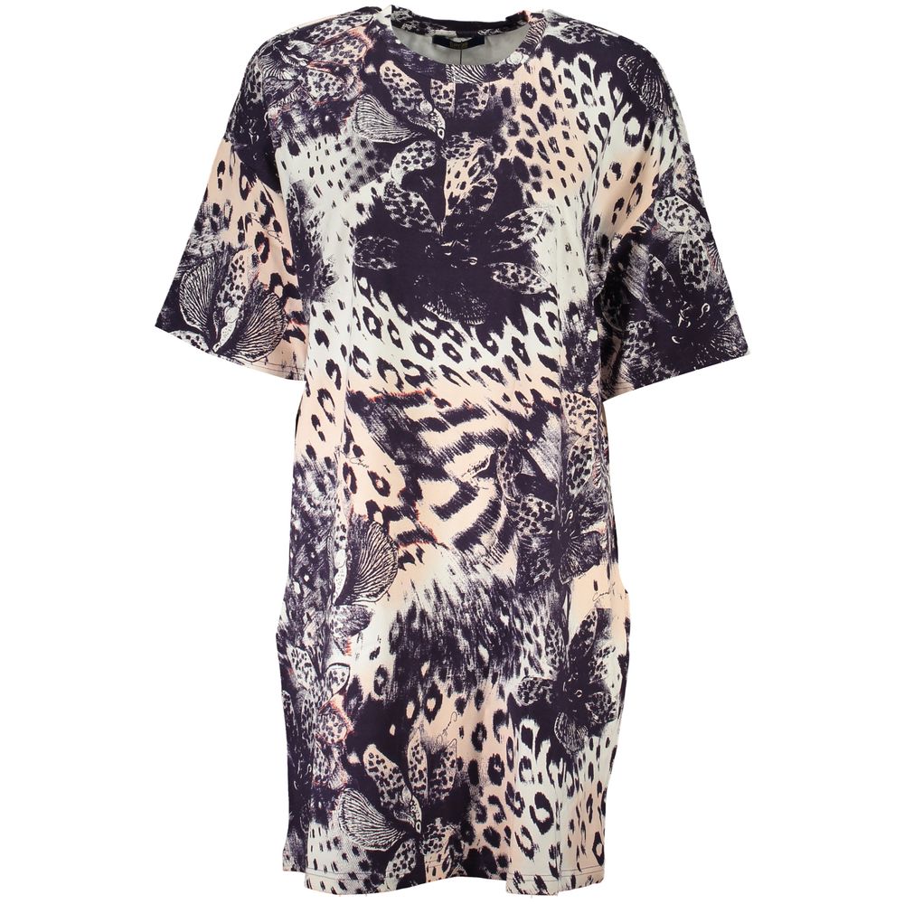 Cavalli Class Pink Cotton Dress - Bold and Vibrant Everyday Glamour