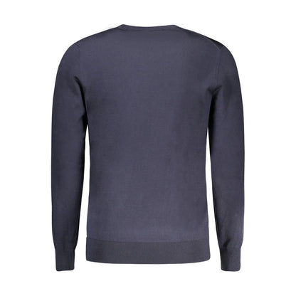 Guess Jeans Blue Viscose Sweater - Stylish Long Sleeved Crew Neck