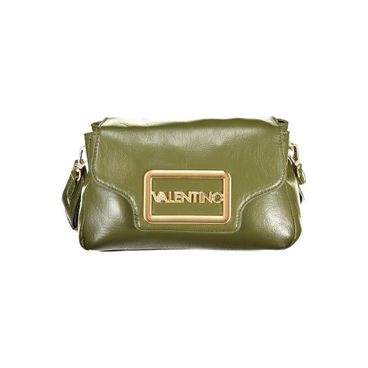 Mario Valentino Green Faux Leather Handbag with Logo Detail