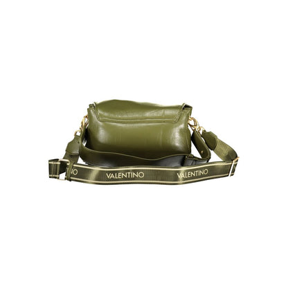 Mario Valentino Green Faux Leather Handbag with Logo Detail