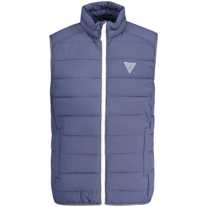 Guess Jeans Blue Spandex Jacket - Sleek and Stylish
