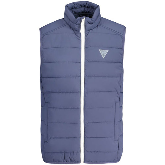 Guess Jeans Blue Spandex Jacket - Sleek and Stylish