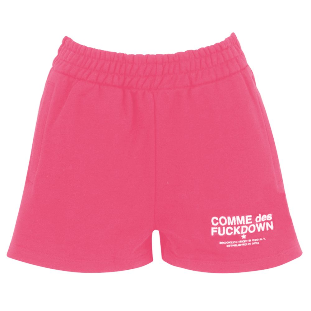 Comme Des Fuckdown Pink Cotton Shorts