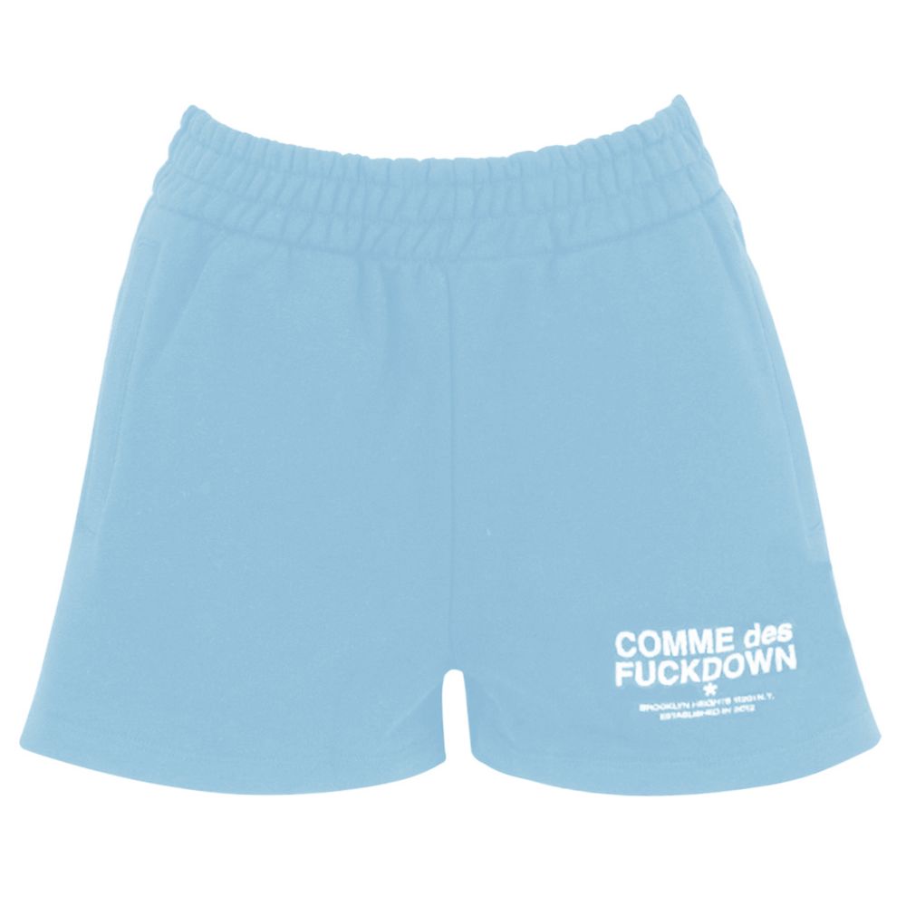 Comme Des Fuckdown Blue Cotton Shorts: Streetwear Reinvented