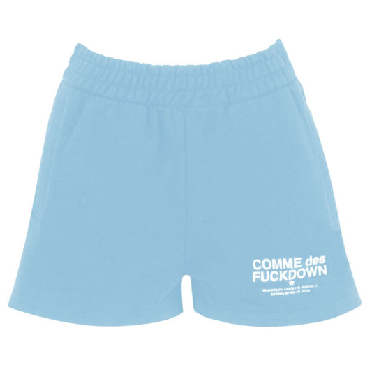 Comme Des Fuckdown Blue Cotton Shorts: Streetwear Reinvented