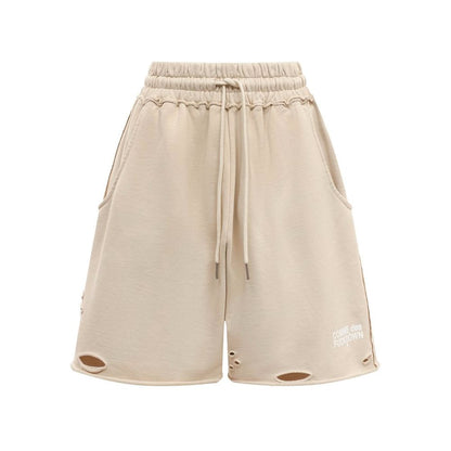 Comme Des Fuckdown Beige Cotton Shorts