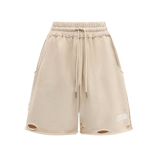 Comme Des Fuckdown Beige Cotton Shorts