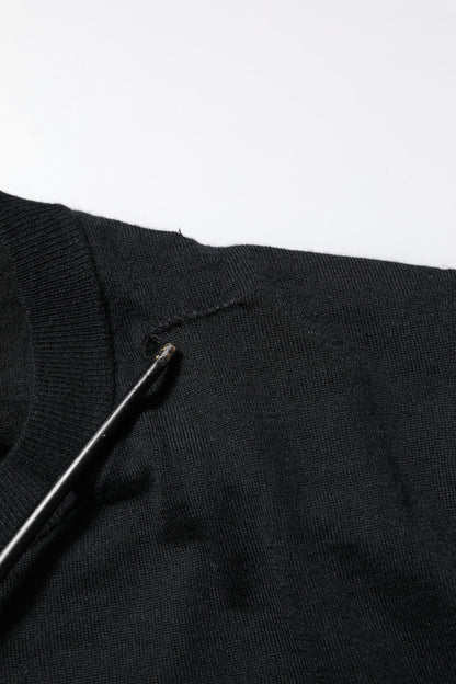 Dolce & Gabbana Black Cashmere Crew Neck Long Sleeves T-shirt