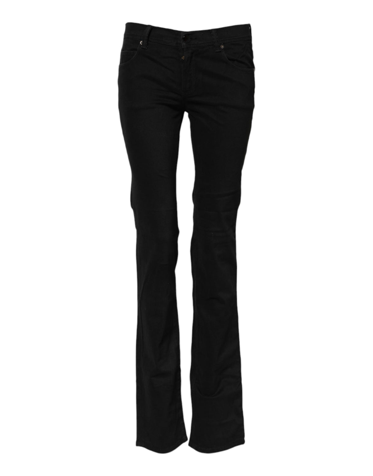 Ermanno Scervino Black Cotton Stretch Flared Bootcut Denim Jeans - Effortless Elegance