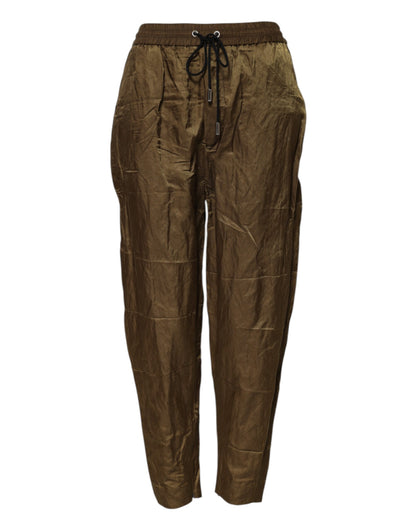 Dsquared² Brown Mid Waisted Women Sweatpants