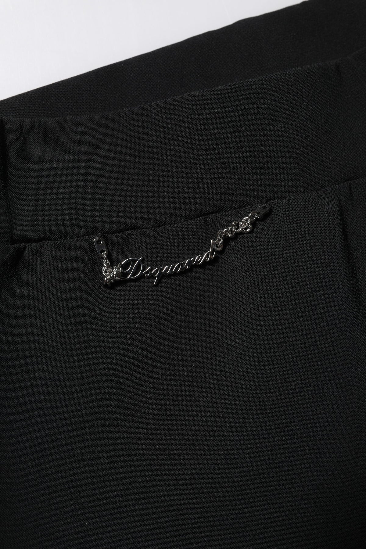 Dsquared2 Black Polyester High Waisted Flared Pants
