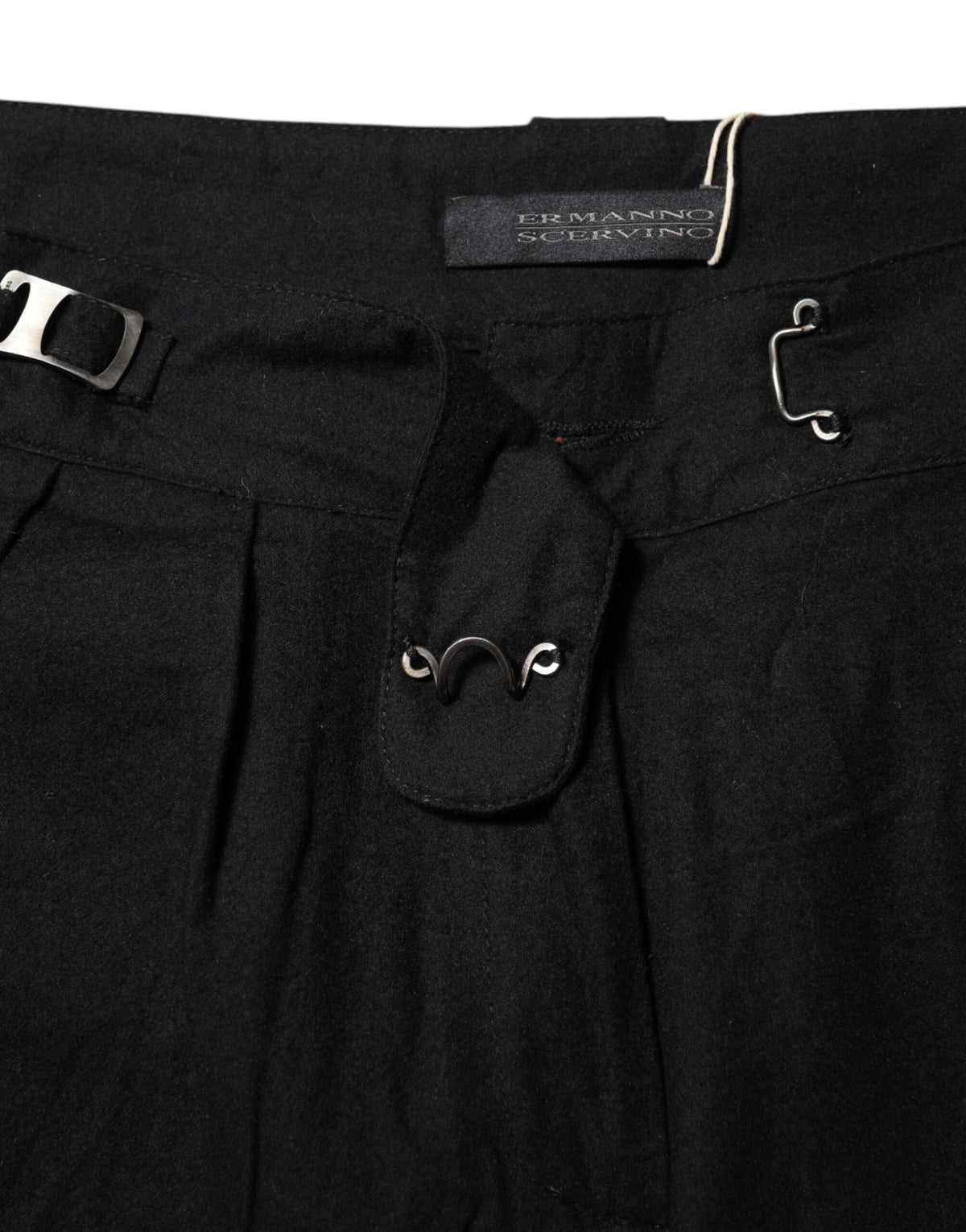 Ermanno Scervino Black High Waist Straight Fit Pants